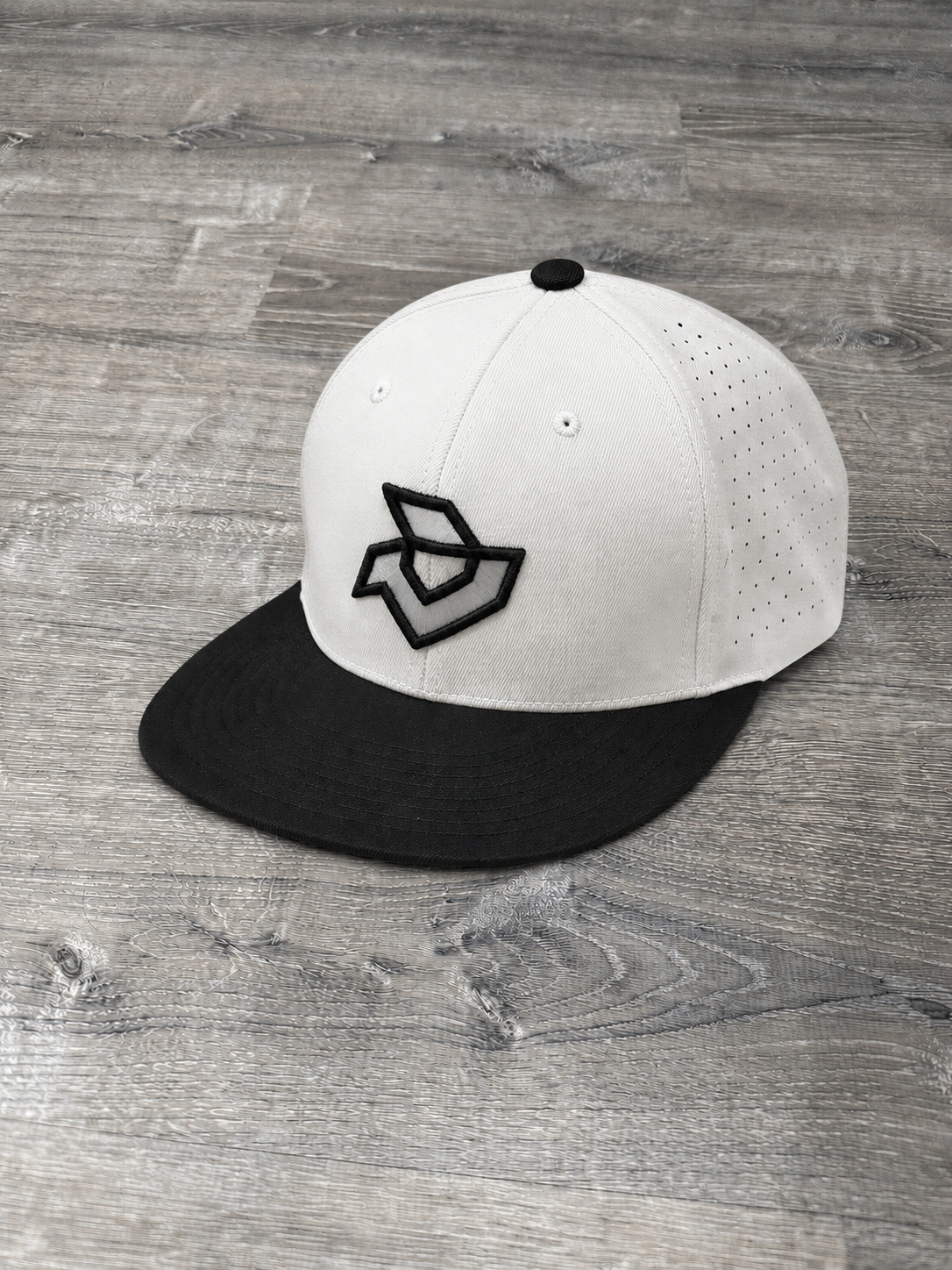 DeMarini White/Black Performance Flexfit-Silver/BlackLogo