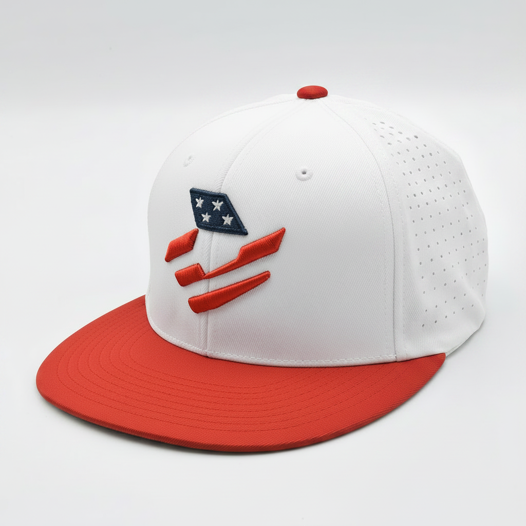 DeMarini Stars & Stripes White/Red Performance Flexfit