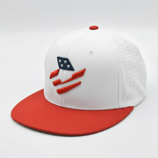 DeMarini Stars & Stripes White/Red Performance Flexfit