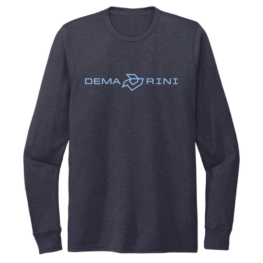 DeMarini Long Sleeve T Shirt - Heather Navy Blue