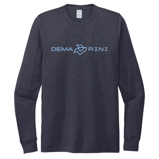 DeMarini Long Sleeve T Shirt - Heather Navy Blue