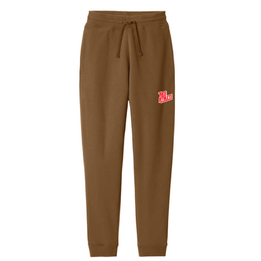 Red Athlete Fleece Jogger-Brown