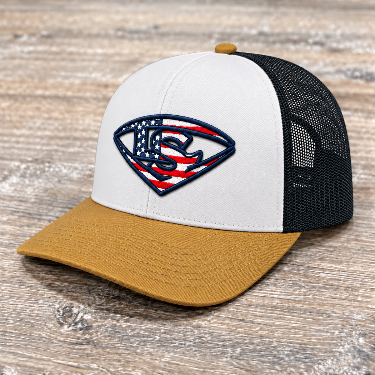Louisville Slugger - White / Amber / Black Snapback Trucker