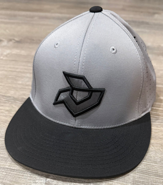 DeMarini Silver/Black Performance Flexfit - Silver/Graphite Logo