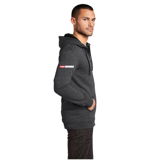 Red Athlete Full Zip - Heathered Grey