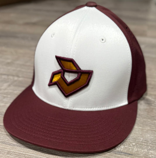 DeMarini White/Maroon Performance Flexfit