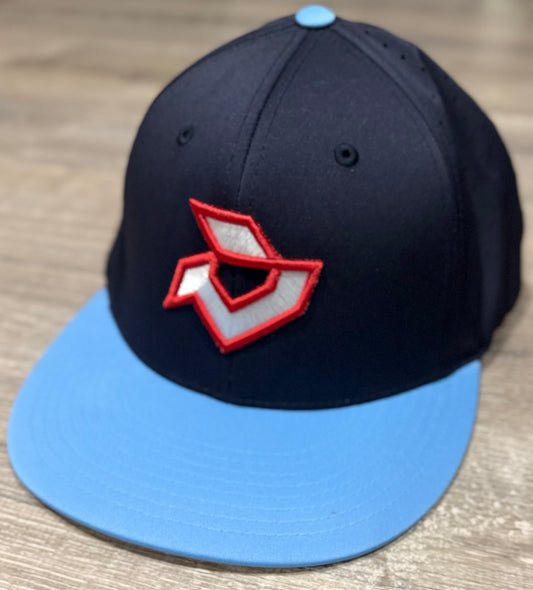 Demarini Navy/Columbia Blue Performance Flexfit