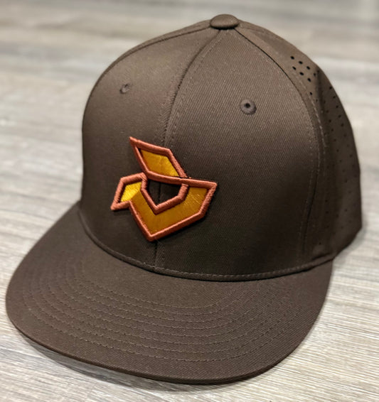 DeMarini Brown / Old Gold Performance Flexfit