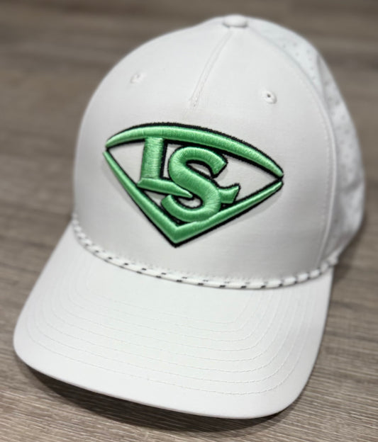 Louisville Slugger Rope Hat - Snapback Trucker - White/Mint/Black