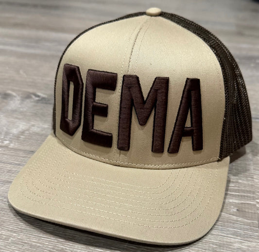 DeMarini Snapback Trucker- Khaki/Brown