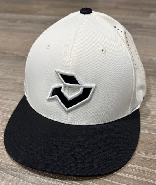 DeMarini White/Black Performance Flexfit-Black/White Logo