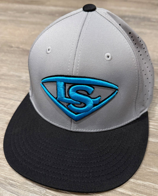 Louisville Slugger Silver/Black Performance Flexfit- Bright Blue/Black Logo
