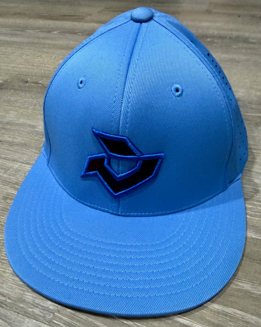 Demarini Columbia Blue Performance Flexfit- Maroon/Columbia Blue Logo