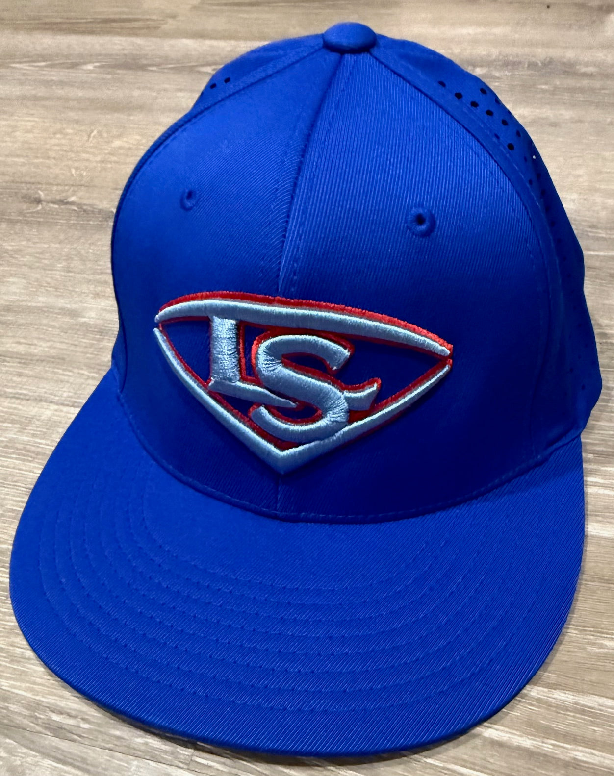 Louisville Slugger Royal Performance Flexfit -Columbia Blue/Red Torch Logo