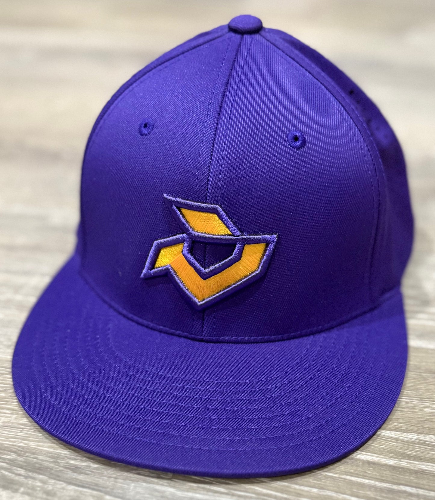 DeMarini Purple Performance Flexfit-Gold/Purple Logo