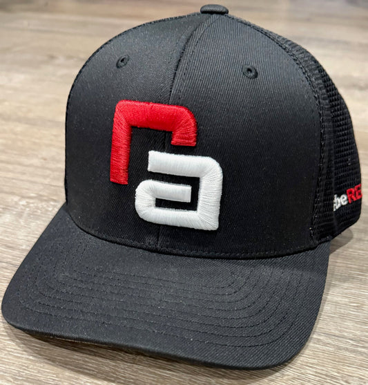 Red Athlete Black Flexfit 110 Snapback Trucker - Red RA