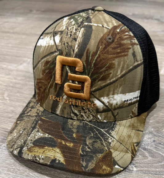 Red Athlete RealTree AP Camo Snapback Trucker
