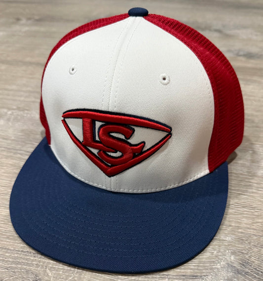 Louisville Slugger Flexfit Snapback - White/Navy/Red