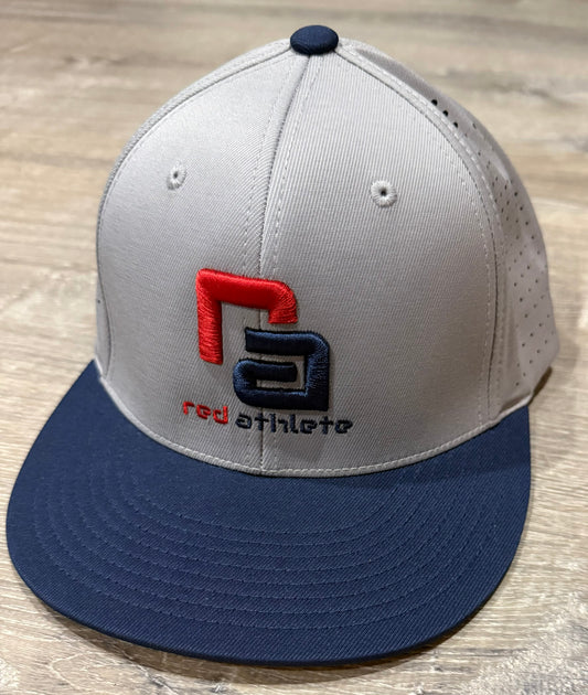 Red Athlete Silver/Navy Performance Flexfit