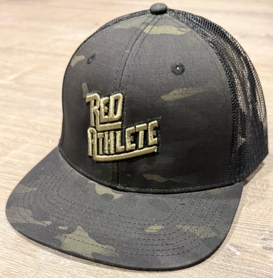 Red Athlete Multicam Snapback