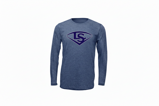 Louisville Slugger Soft Flex Long Sleeve T-Shirt - Heather Navy