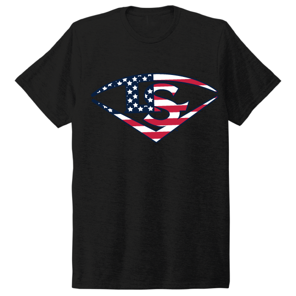 Louisville Slugger Stars & Stripes Tri-Blend T Shirt - Black