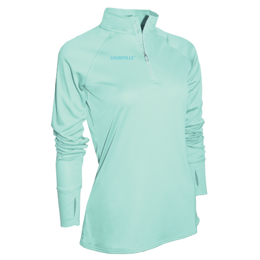 Louisville Slugger Womens Quarter Zip - Sea Foam