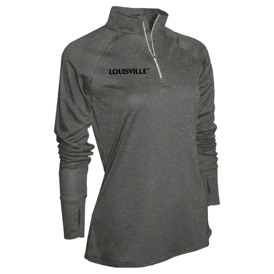 Louisville Slugger Womens Quarter Zip - Heather Gray