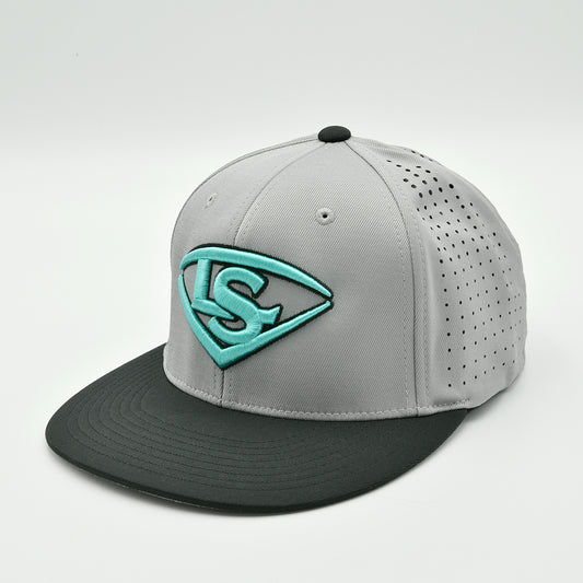 Louisville Slugger Performance Flexfit - Silver/Black - Teal/Black Logo