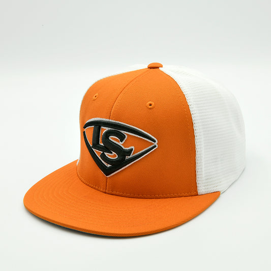 Louisville Slugger Orange/White Performance Flexfit Trucker