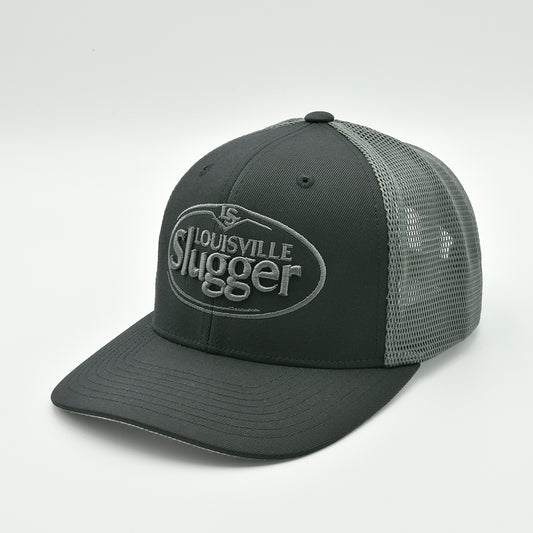 Louisville Slugger Oval Logo Black/Graphite Snapback Trucker Cap