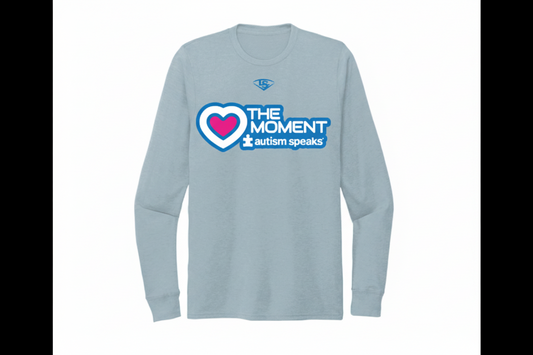 Louisville Slugger Light Blue Long Sleeve Soft Tri-Blend T Shirt-LTM