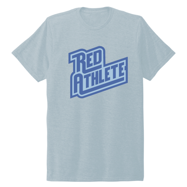 Red Athlete Light Blue Soft Tri-Blend T Shirt