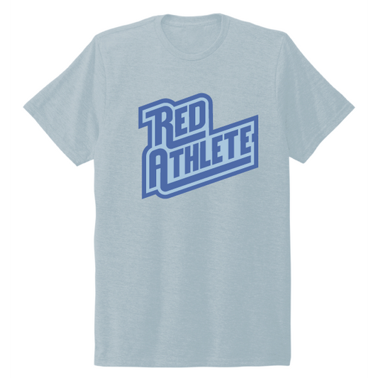 Red Athlete Light Blue Soft Tri-Blend T Shirt