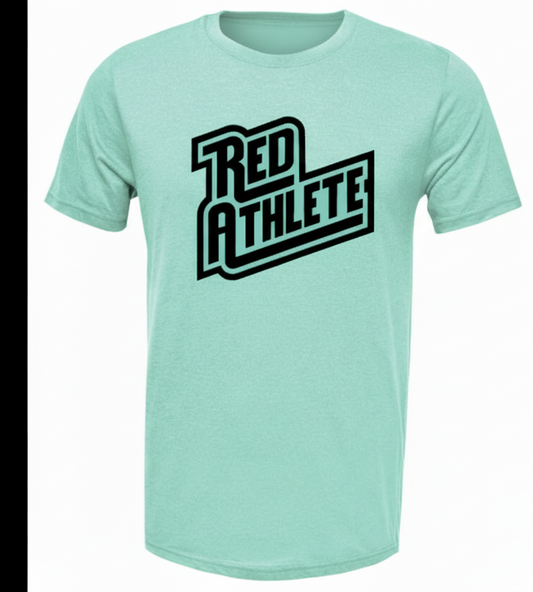 Red Athlete Mint Soft Flex T-Shirt - Black Logo