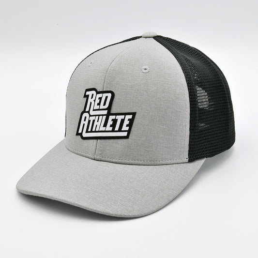 Red Athlete Patch Logo Light Grey/Black Snapback