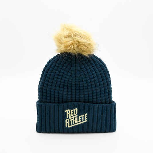 Red Athlete Knit w/Cuff - Blue Topaz