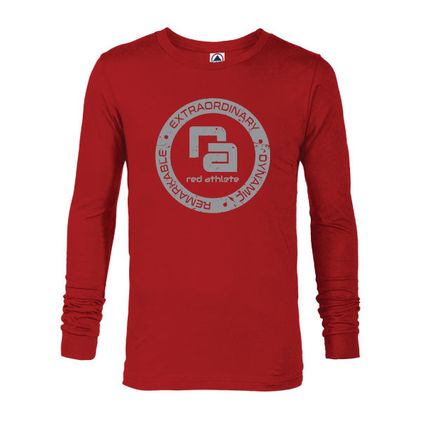 Red Athlete Long Sleeve T Shirt - Red