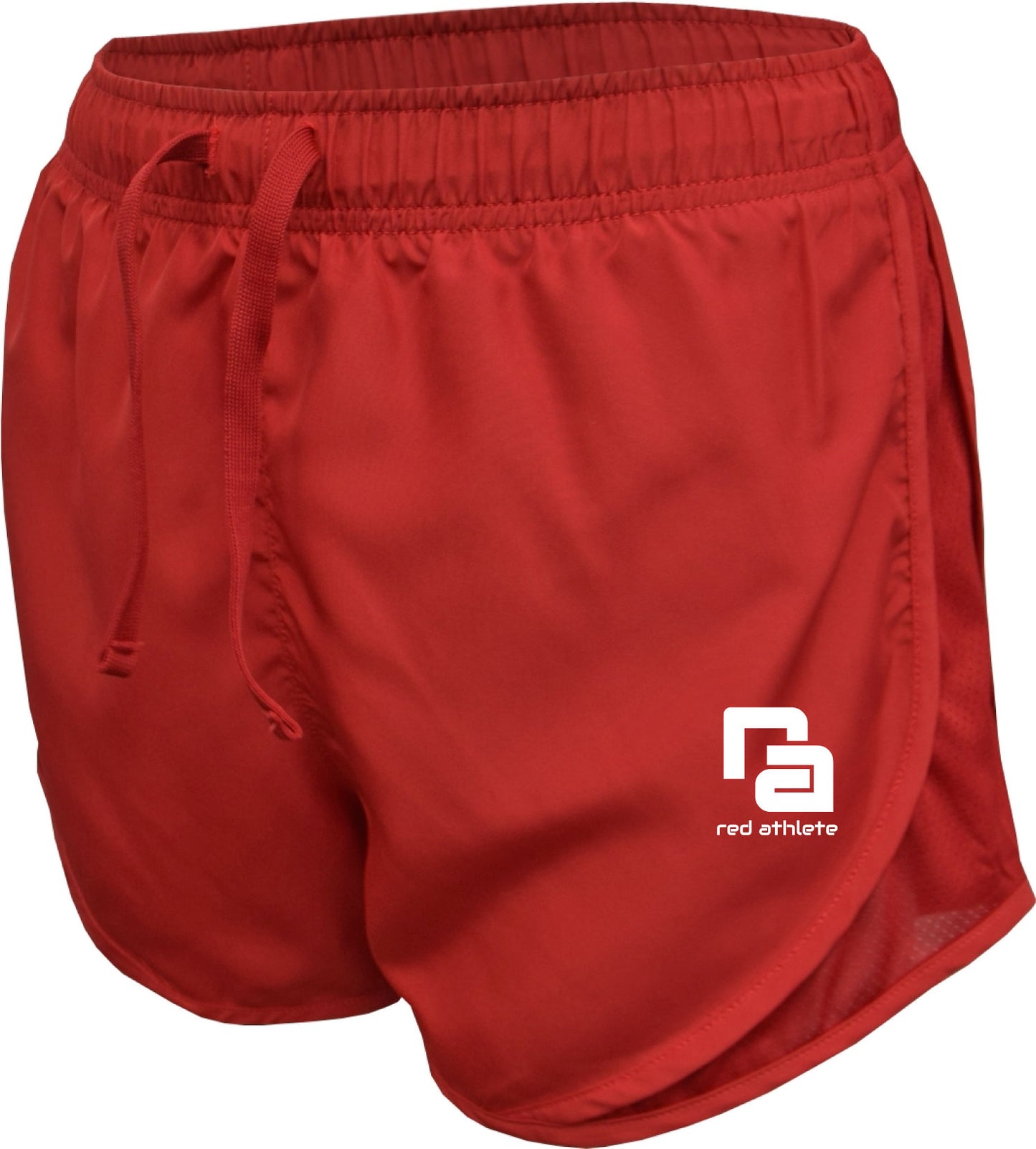 Red Athlete Womens Workout Shorts - Red