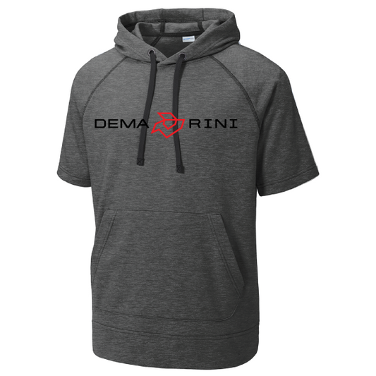 DeMarini Short Sleeve Tri-Blend Fleece Hoodie - Heather Grey
