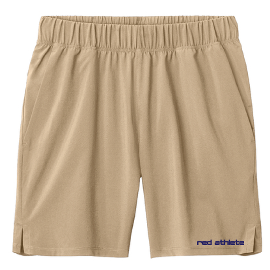Red Athlete Mens Shorts - Khaki