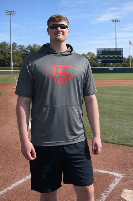 Louisville Slugger Lightweight Short Sleeve Graphite Hoodie