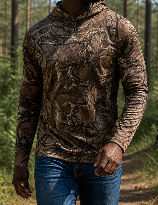 Red Athlete Camo Lightweight Hoodie
