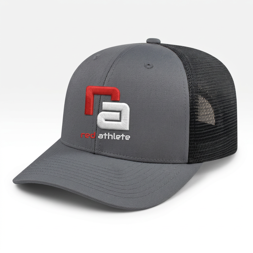 Red Athlete Graphite/Black Flexfit Snapback
